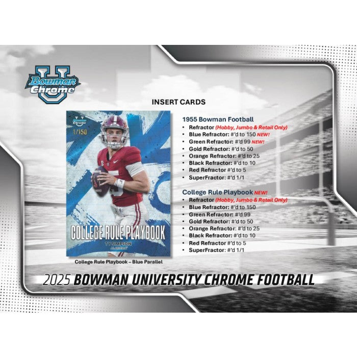 2025 Bowman University Chrome Football Value Box