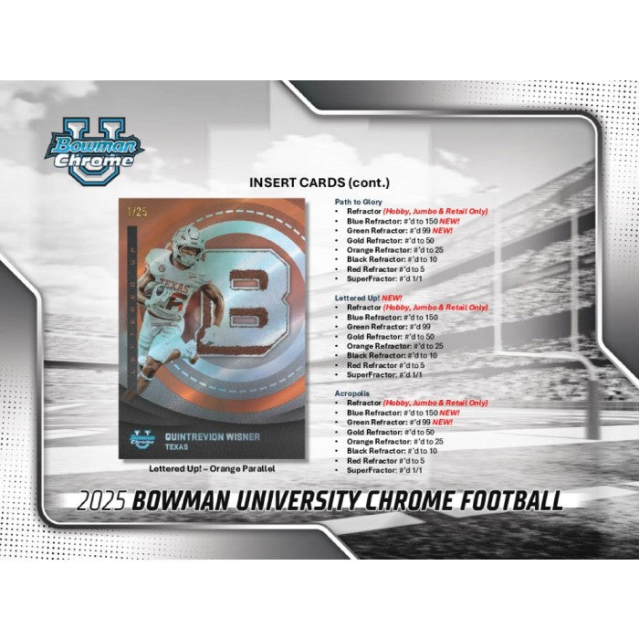 2025 Bowman University Chrome Football Mega Box