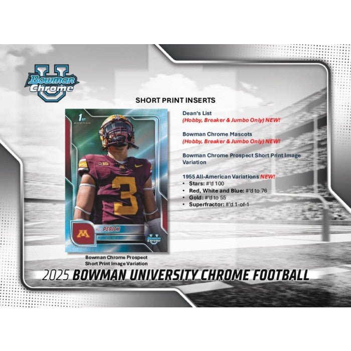 2025 Bowman University Chrome Football Value Box