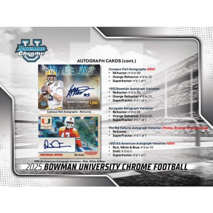 2025 Bowman University Chrome Football Mega Box