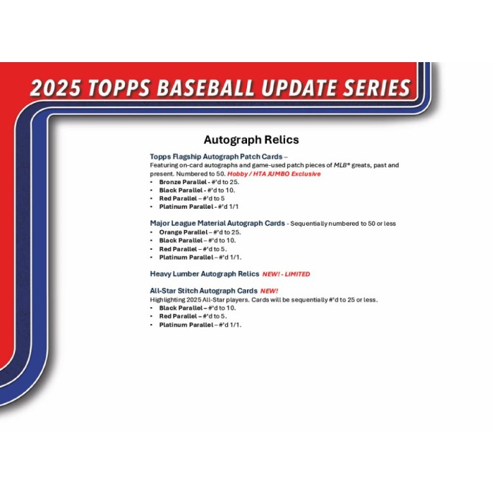 2025 Topps Update Series Baseball Value Box