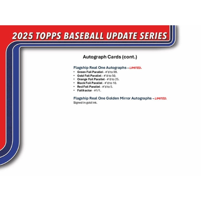 2025 Topps Update Series Baseball Value Box