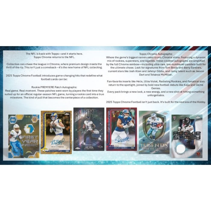 2025 Topps Chrome Football Hobby Box