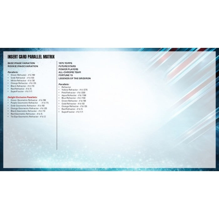 2025 Topps Chrome Football Hobby Box