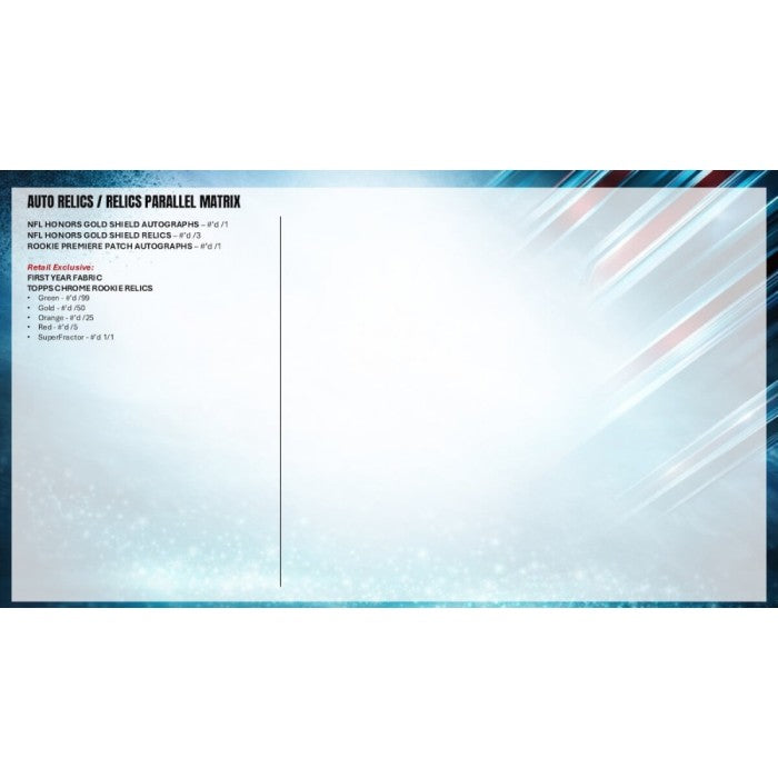 2025 Topps Chrome Football Hobby Box