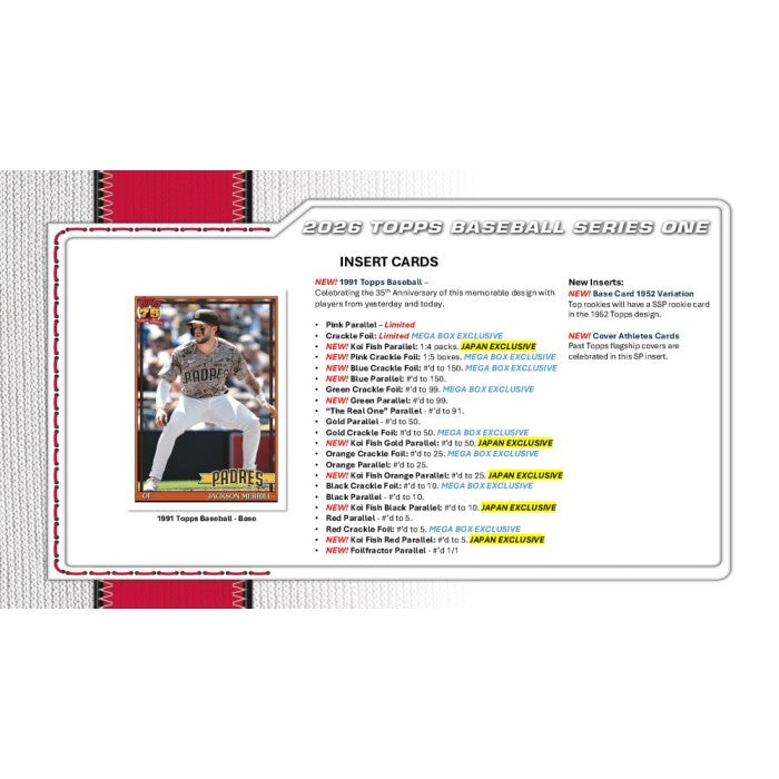 2026 Topps Series 1 Baseball Hanger Box