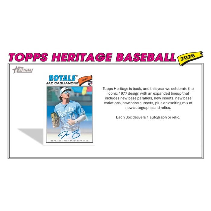 2026 Topps Heritage Baseball 8-Pack Blaster Box