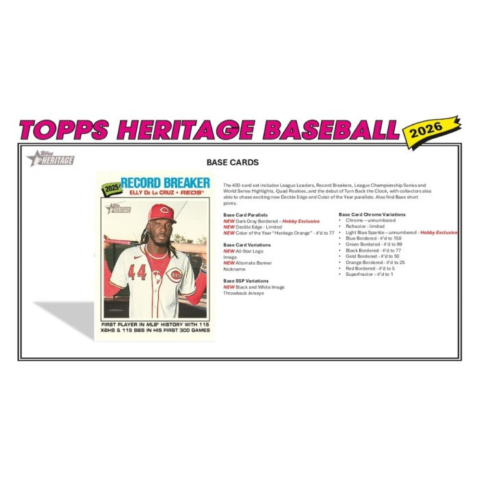 2026 Topps Heritage Baseball 8-Pack Blaster Box