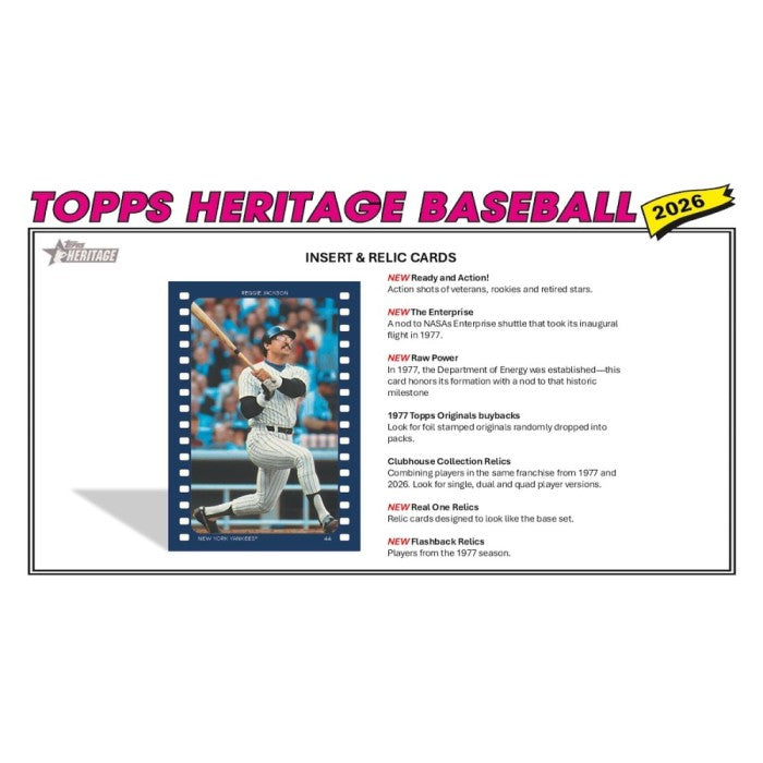 2026 Topps Heritage Baseball 8-Pack Blaster Box