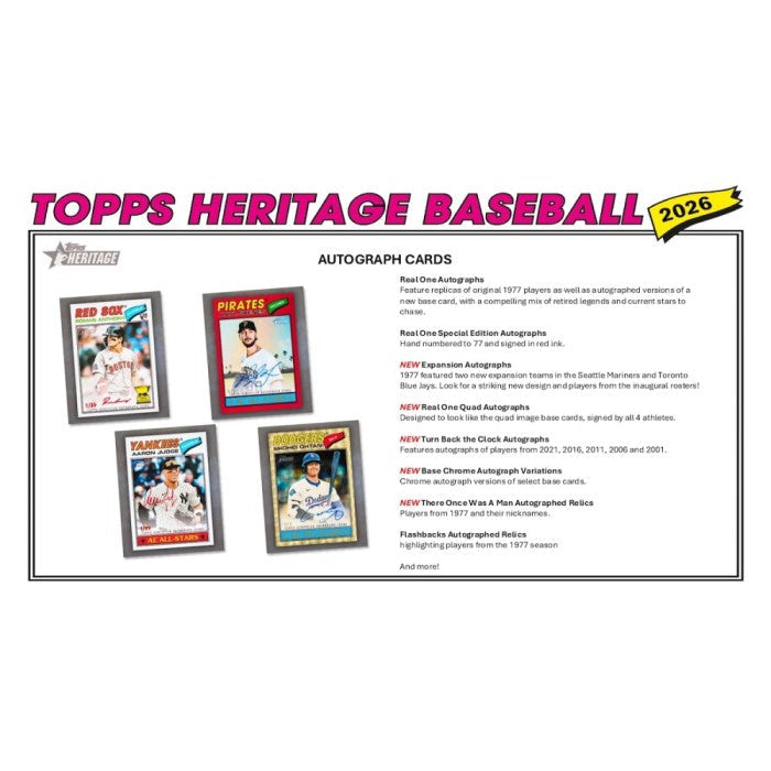 2026 Topps Heritage Baseball 8-Pack Blaster Box