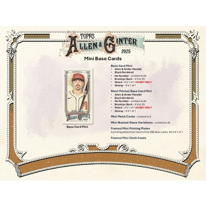 2025 Topps Allen & Ginter Baseball 8-Pack Blaster Box