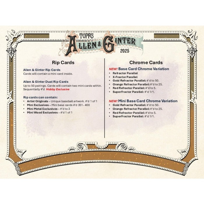 2025 Topps Allen & Ginter Baseball 8-Pack Blaster Box