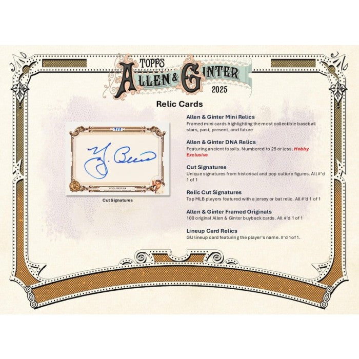 2025 Topps Allen & Ginter Baseball Hobby Box