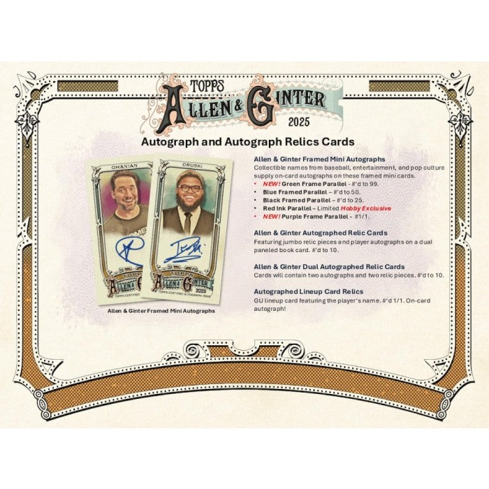 2025 Topps Allen & Ginter Baseball 8-Pack Blaster Box
