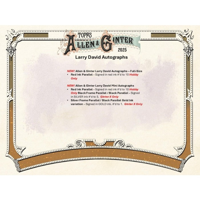 2025 Topps Allen & Ginter Baseball 8-Pack Blaster Box