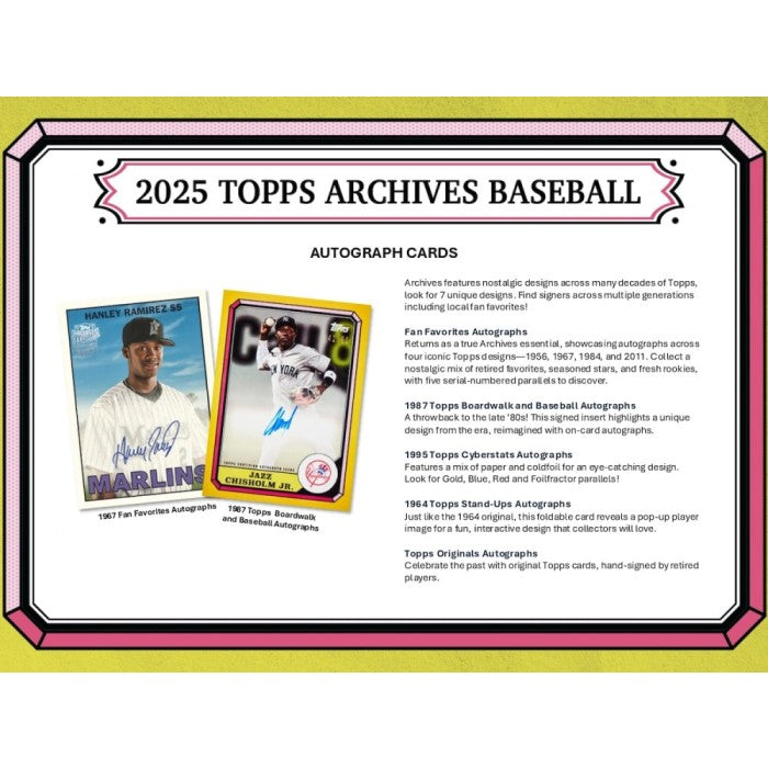 2025 Topps Archives Baseball 7-Pack Blaster Box