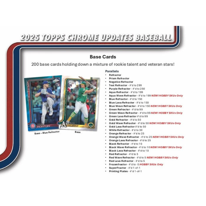 2025 Topps Chrome Update Series Baseball 7-Pack Blaster Box