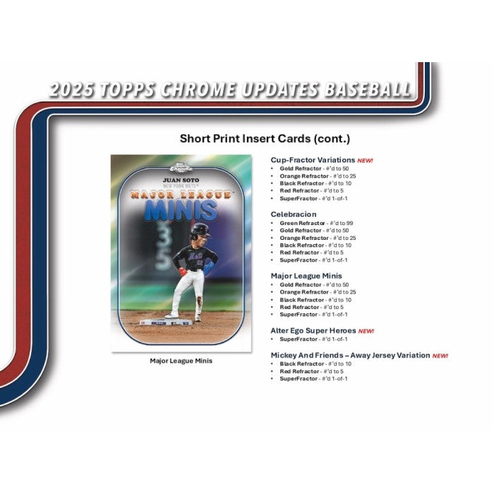 2025 Topps Chrome Update Series Baseball Mega Box