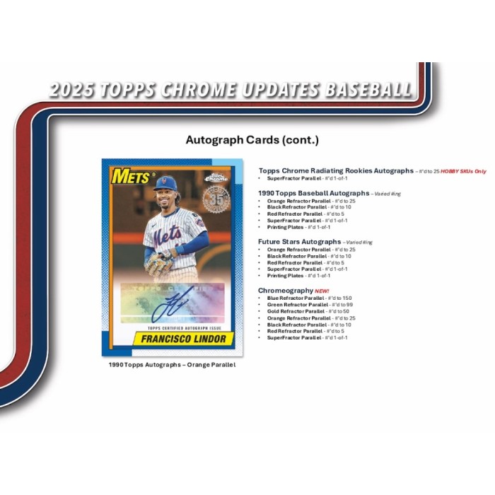 2025 Topps Chrome Update Series Baseball 7-Pack Blaster Box