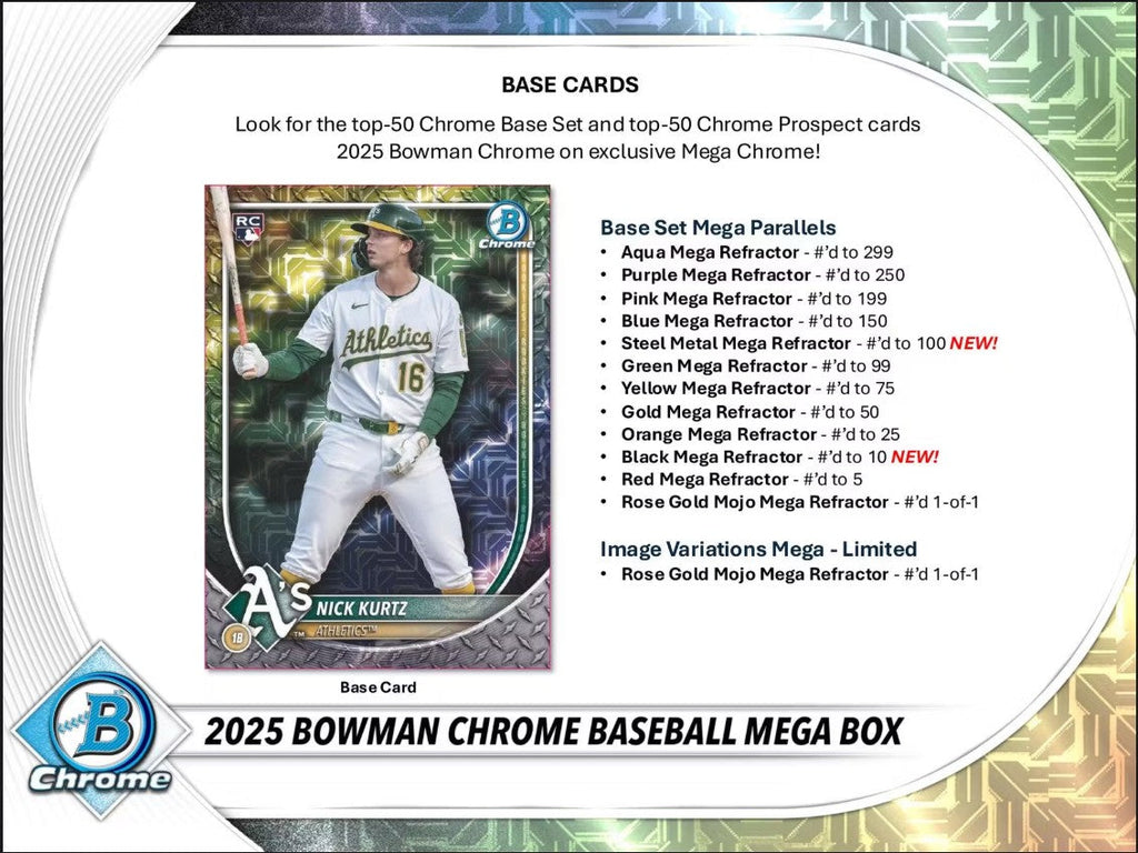 2025 Bowman Chrome Baseball Mega Box