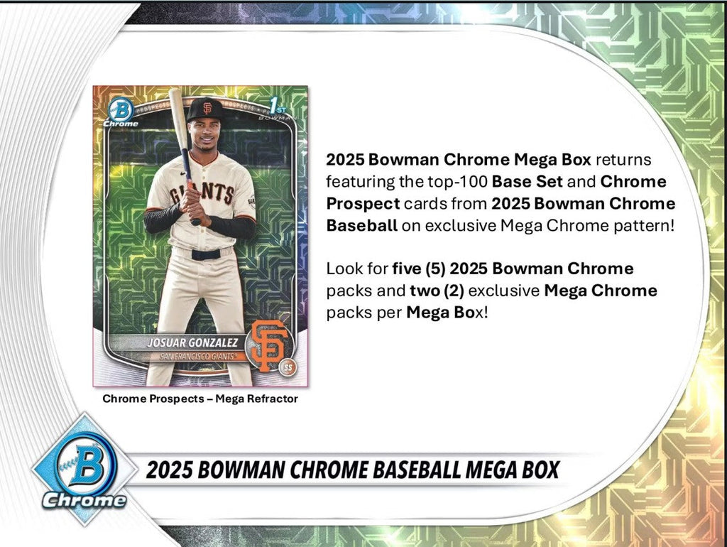 2025 Bowman Chrome Baseball Mega Box