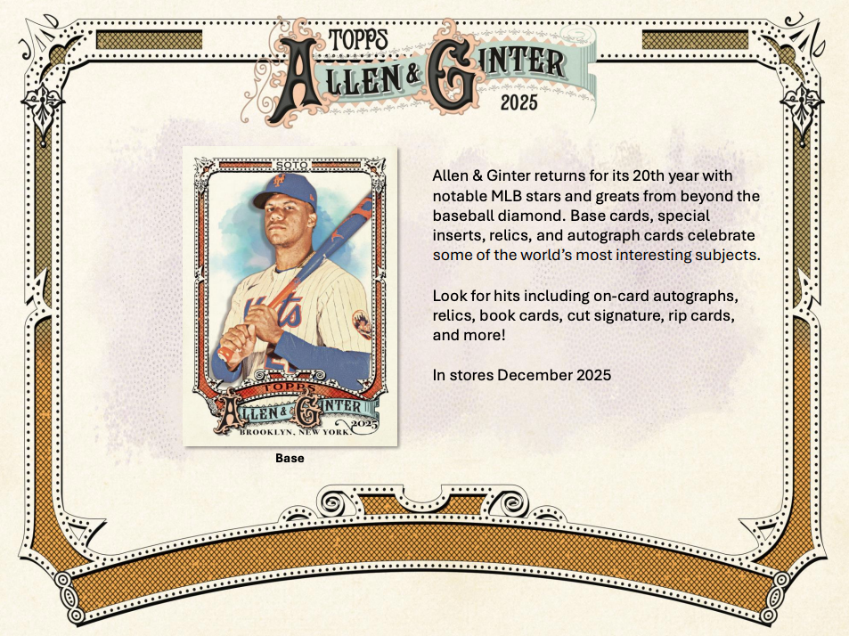 2025 Topps Allen & Ginter Baseball Fat Pack